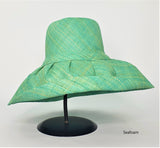 RAFFIA CURVE BRIM HAT BLOCK COLOURS Madagascan