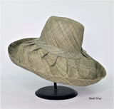 RAFFIA CURVE BRIM HAT BLOCK COLOURS Madagascan