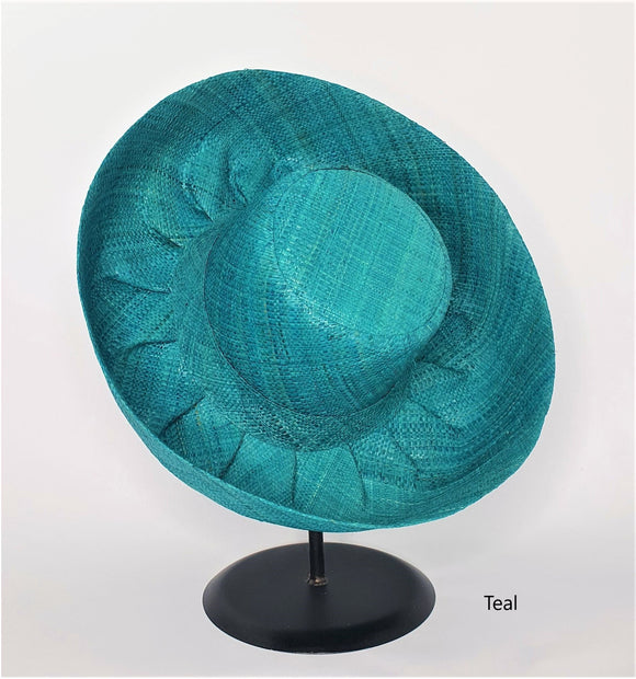 Raffia Curve Brim Hat Block Colours |Madagascan