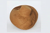 Raffia Curve Brim Hat Large Brim in Tan Madagascan