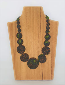 DOUBLE CIRCLES COTTON NECKLACES ADJUSTABLE Khmer Cambodian