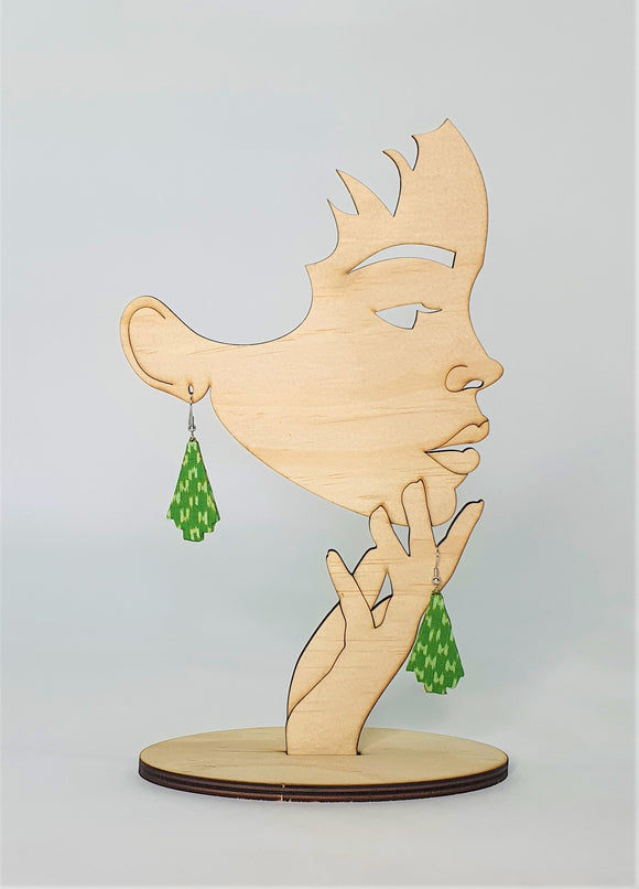 Fir Tree Silk Earrings