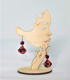 HANGING FAN AND TRI-CIRCLES COTTON EARRINGS Khmer Cambodian