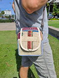 Hemp and Gheri Cotton Crossbody Bag Small Nepalese