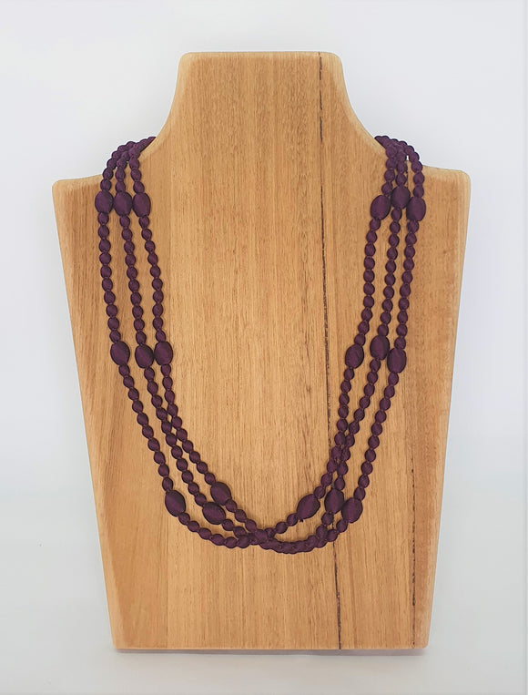 Long Single Strand Silk Necklace 2.2m Cambodian