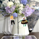 Andrean Peasant Couple Worry Dolls Earrings Peruvian