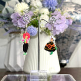 Andrean Peasant Couple Worry Dolls Earrings Peruvian