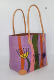 LILIES RAFFIA BASKET SMALL Madagascan