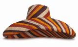 Raffia Curve Brim Hat Large Brim in Butterscotch Madagascan
