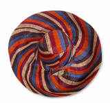 Raffia Curve Brim Hat Large Brim in Candy Cane Madagascan