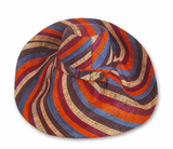 Raffia Curve Brim Hat Large Brim in Candy Cane Madagascan