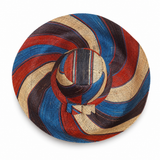 Raffia Curve Brim Hat Large Brim in Fizzy Cola Madagascan