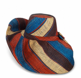 Raffia Curve Brim Hat Large Brim in Fizzy Cola Madagascan