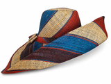 Raffia Curve Brim Hat Large Brim in Fizzy Cola Madagascan