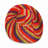 Raffia Curve Brim Hat Large Brim in Fruit Salad Madagascan
