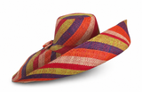 Raffia Curve Brim Hat Large Brim in Fruit Salad Madagascan