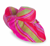 Raffia Curve Brim Hat Large Brim in Rosy Apple Madagascan