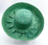 Raffia Curve Brim Hat Standard Brim in Seafoam Madagascan