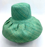 Raffia Curve Brim Hat Standard Brim in Seafoam Madagascan
