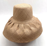 Raffia Curve Brim Hat Standard Brim in Taupe Madagascan