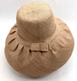 Raffia Curve Brim Hat Standard Brim in Taupe Madagascan