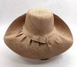 Raffia Curve Brim Hat Standard Brim in Taupe Madagascan