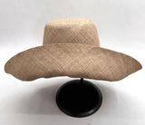 Raffia Curve Brim Hat Standard Brim in Taupe Madagascan