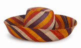 Raffia Curve Brim Hat Standard Brim in Butterscotch Madagascan