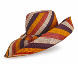 Raffia Curve Brim Hat Standard Brim in Butterscotch Madagascan