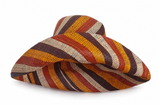 Raffia Curve Brim Hat Standard Brim in Butterscotch Madagascan
