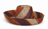 Raffia Curve Brim Hat Standard Brim in Chocolate Box Madagascan