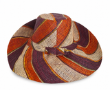 Raffia Curve Brim Hat Standard Brim in Chocolate Box Madagascan