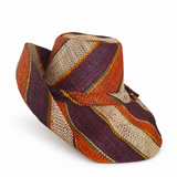 Raffia Curve Brim Hat Standard Brim in Chocolate Box Madagascan