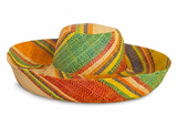 Raffia Curve Brim Hat Standard Brim in Jelly Beans Madagascan