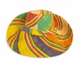 Raffia Curve Brim Hat Standard Brim in Jelly Beans Madagascan