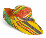 Raffia Curve Brim Hat Standard Brim in Jelly Beans Madagascan