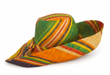 Raffia Curve Brim Hat Standard Brim in Jelly Beans Madagascan