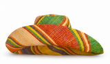 Raffia Curve Brim Hat Standard Brim in Jelly Beans Madagascan