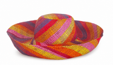 Raffia Curve Brim Hat Standard Brim in Lollipop Madagascan
