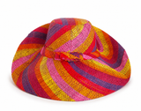 Raffia Curve Brim Hat Standard Brim in Lollipop Madagascan