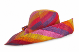 Raffia Curve Brim Hat Standard Brim in Lollipop Madagascan