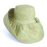 Raffia Curve Brim Hat Standard Brim in Pale Green Madagascan