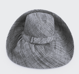 Raffia Curve Brim Hat Standard Brim in Pewter Grey Madagascan
