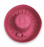 Raffia Curve Brim Hat Standard Brim in Rose Pink Madagascan