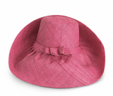 Raffia Curve Brim Hat Standard Brim in Rose Pink Madagascan