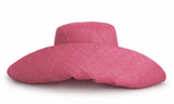 Raffia Curve Brim Hat Standard Brim in Rose Pink Madagascan