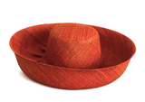 Raffia Curve Brim Hat Standard Brim in Rust Madagascan
