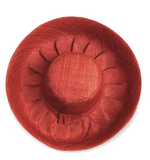 Raffia Curve Brim Hat Standard Brim in Rust Madagascan