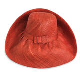 Raffia Curve Brim Hat Standard Brim in Rust Madagascan