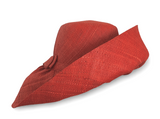 Raffia Curve Brim Hat Standard Brim in Rust Madagascan